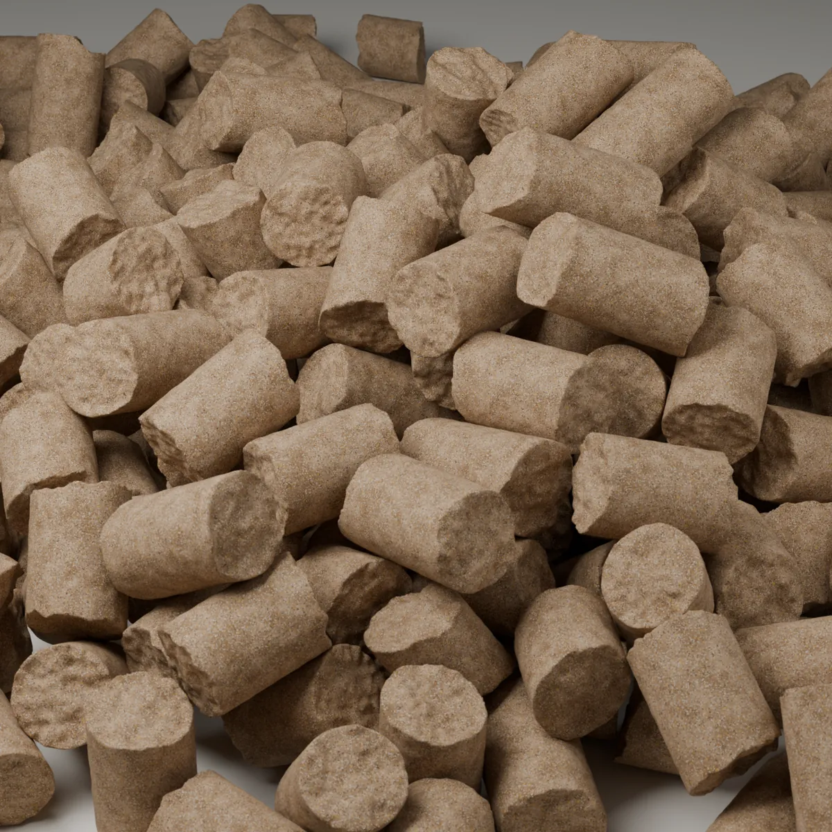 A pile of 16% layer pellets